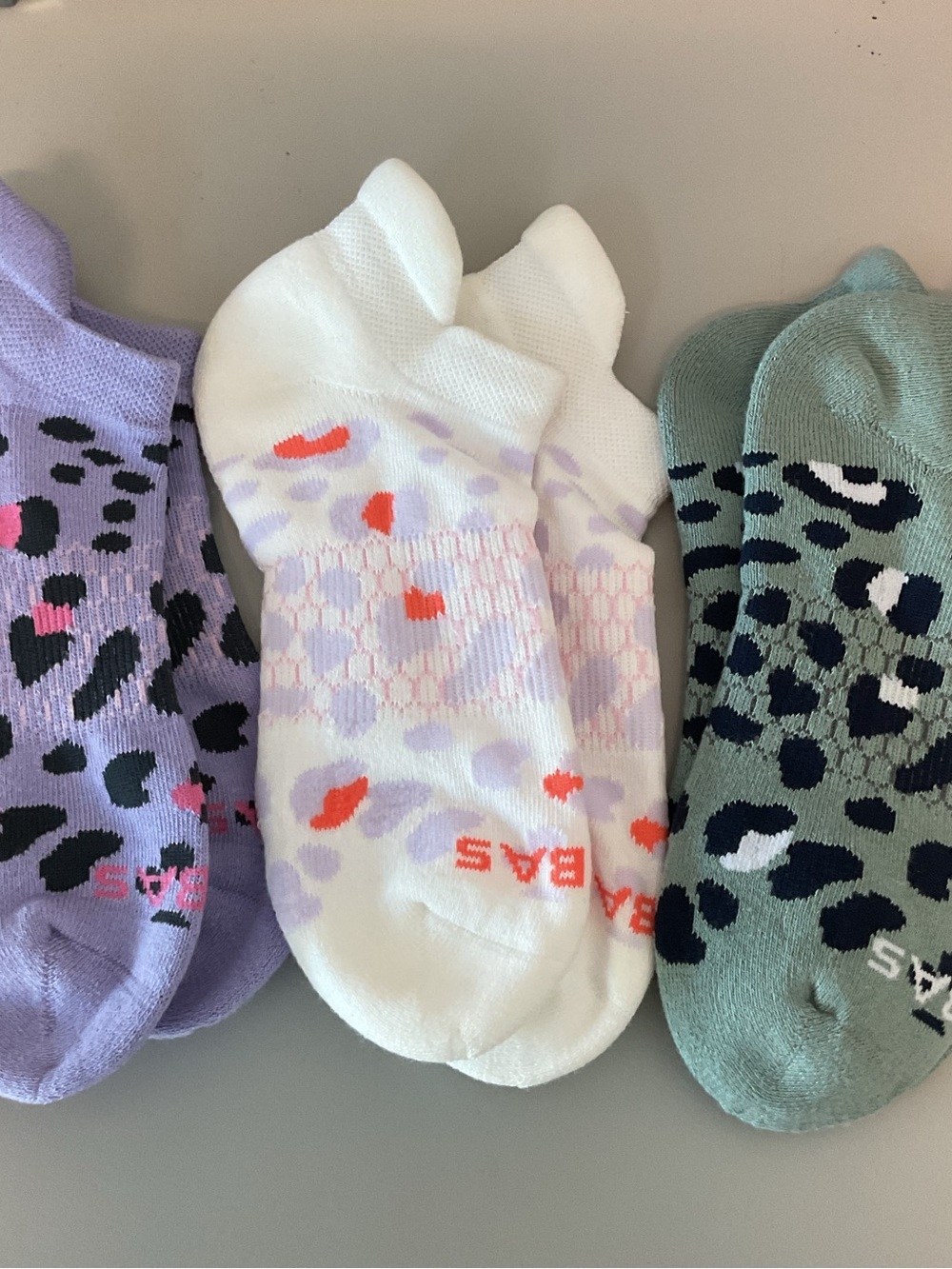 Bombas Women's 3 pack ankle Leopard Print Socks medium new without tags gym